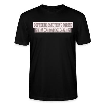 Coffee Does Nothing For Me - Stanley/Stella CRAFTER Unisex Organic T-Shirt - black - Front - Alina (178cm) & Michal (187cm)