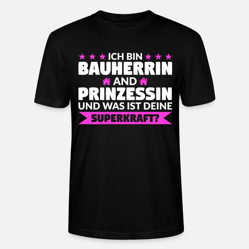 Bauherrin Bauherr Bauherrinnen Geschenk - Stanley/Stella Unisex Bio-T-Shirt CRAFTER - Schwarz