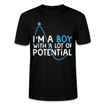Kind Junge Jungs Geschenk - Stanley/Stella Unisex Bio-T-Shirt CRAFTER - Schwarz - Vorne - Alina (178cm) & Michal (187cm)