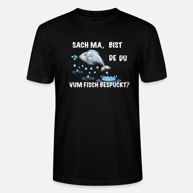 Fisch Spruch lustig Sächsich - Stanley/Stella Unisex Bio-T-Shirt CRAFTER - Schwarz