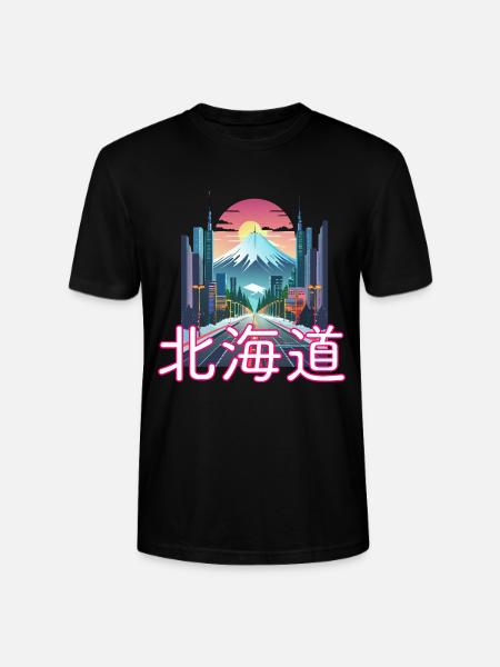 Hokkaido Evening Glow - Stanley/Stella Unisex Bio-T-Shirt CRAFTER - Schwarz