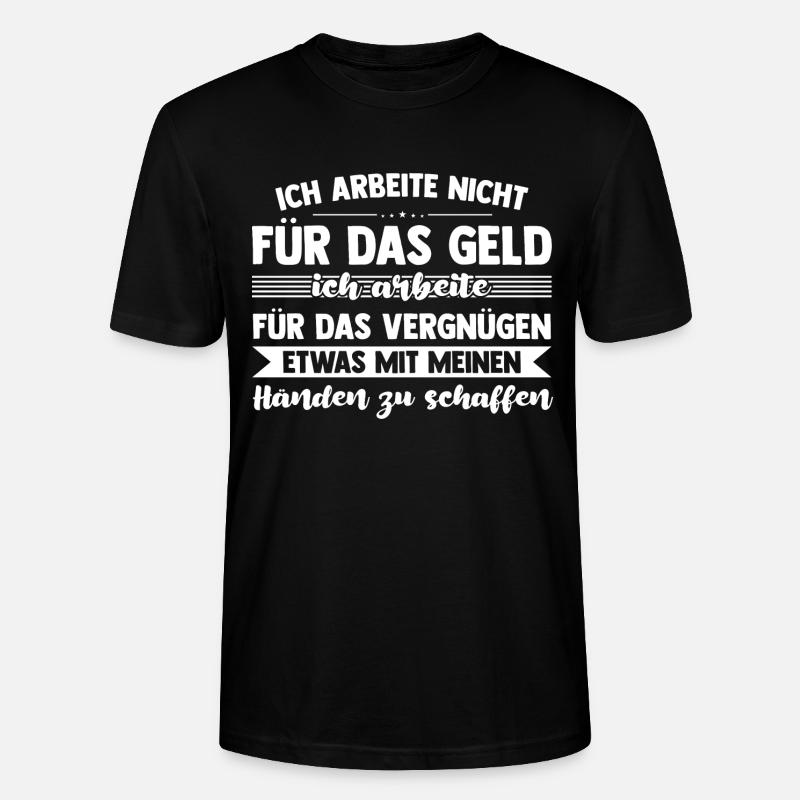 Handwerker Beruf Handwerker Geschenk - Stanley/Stella Unisex Bio-T-Shirt CRAFTER - Schwarz