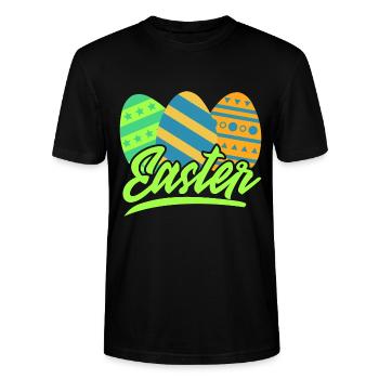 Easter - Stanley/Stella CRAFTER Unisex Organic T-Shirt - black - Front - Alina (178cm) & Michal (187cm)