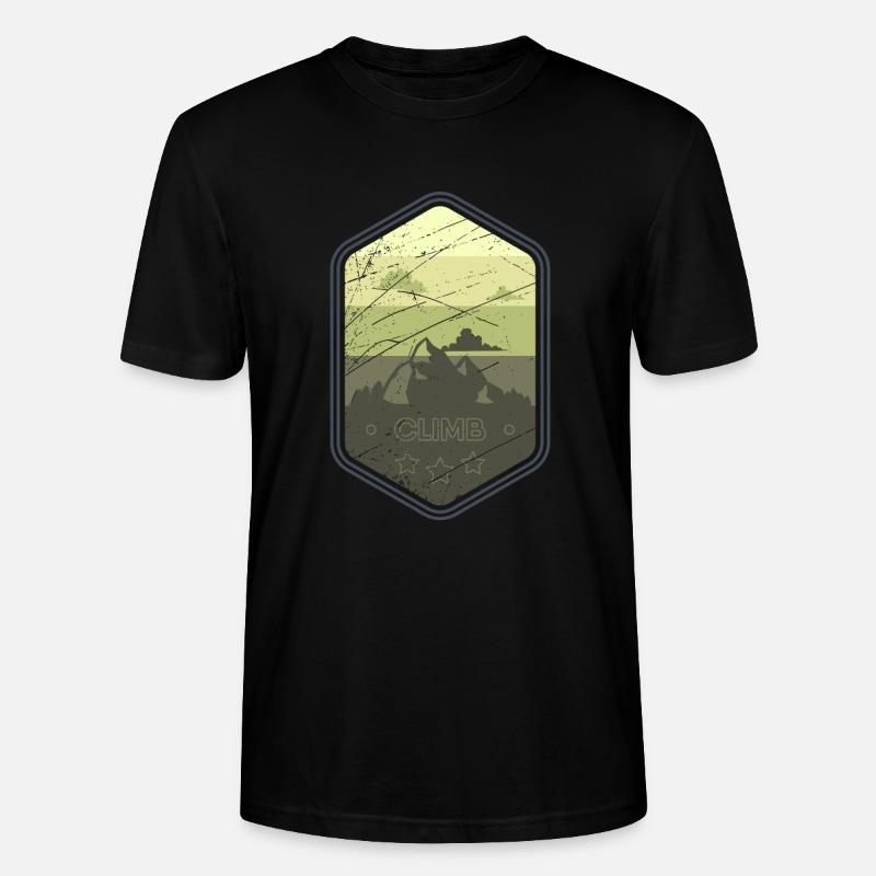 Berge Klettern - Stanley/Stella Unisex Bio-T-Shirt CRAFTER - Schwarz