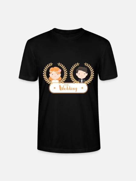 Prezent ślubny dla pary młodej Bride Groom Marriage - Ekologiczna koszulka typu unisex Stanley/Stella CRAFTER - czarny