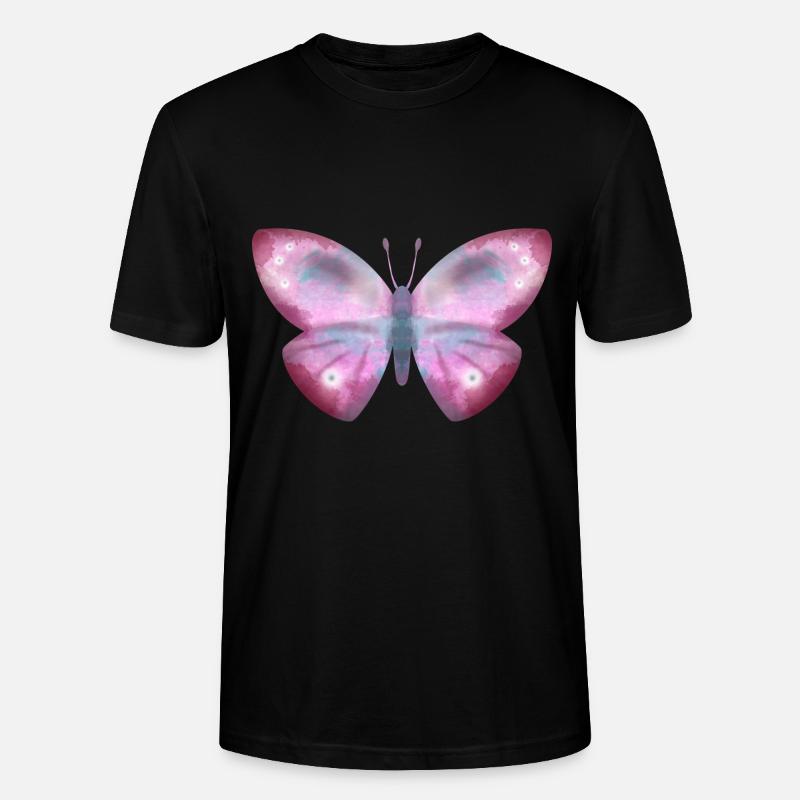 butterfly - Stanley/Stella CRAFTER Unisex Organic T-Shirt - black