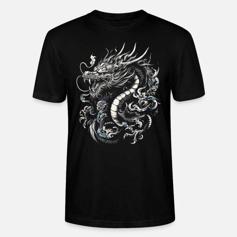 Dragon chinois - T-shirt bio CRAFTER Stanley Stella Unisexe - noir