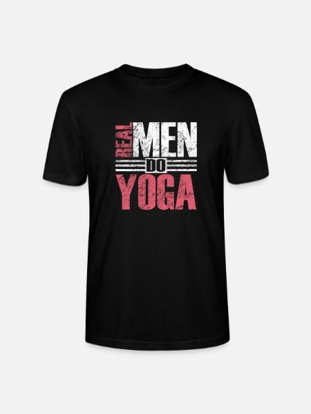 Real Men Do Yoga - Stanley/Stella Unisex Bio-T-Shirt CRAFTER - Schwarz