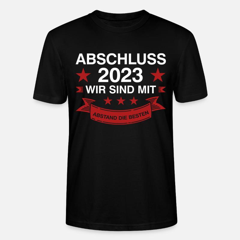 Abschluss 2023 Schule Absolventen Geschenk - Stanley/Stella Unisex Bio-T-Shirt CRAFTER - Schwarz