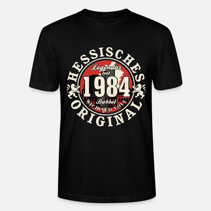 40. Geburtstag 2024 Hessisches Original Geschenk - Stanley/Stella Unisex Bio-T-Shirt CRAFTER - Schwarz