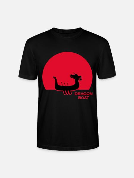 drachenboot chinesisches drachenbootfahrer - Stanley/Stella Unisex Bio-T-Shirt CRAFTER - Schwarz