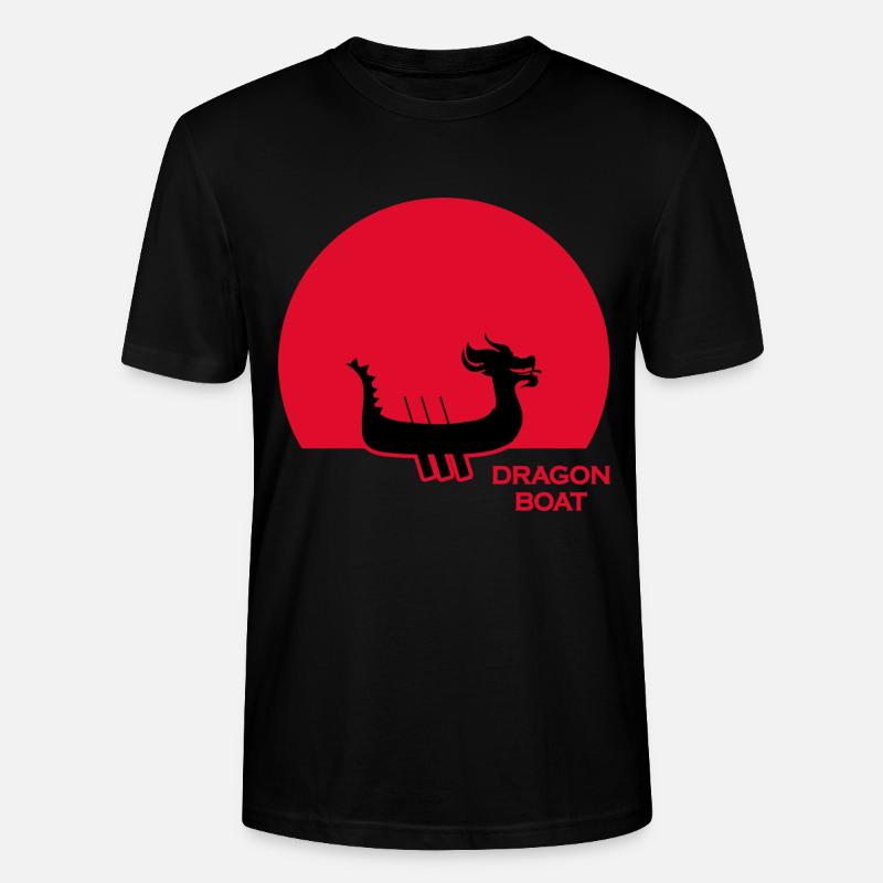 drachenboot chinesisches drachenbootfahrer - Stanley/Stella Unisex Bio-T-Shirt CRAFTER - Schwarz