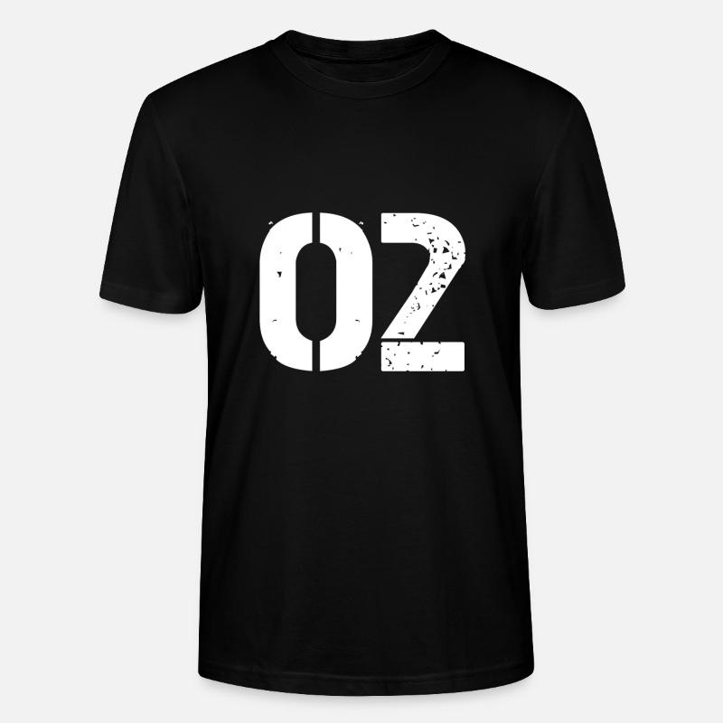 02 numéro de maillot - T-shirt bio CRAFTER Stanley Stella Unisexe - noir