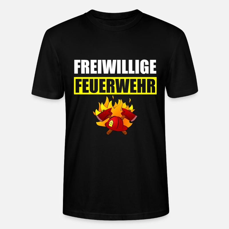 Freiwillige Feuerwehr - Stanley/Stella Unisex Bio-T-Shirt CRAFTER - Schwarz
