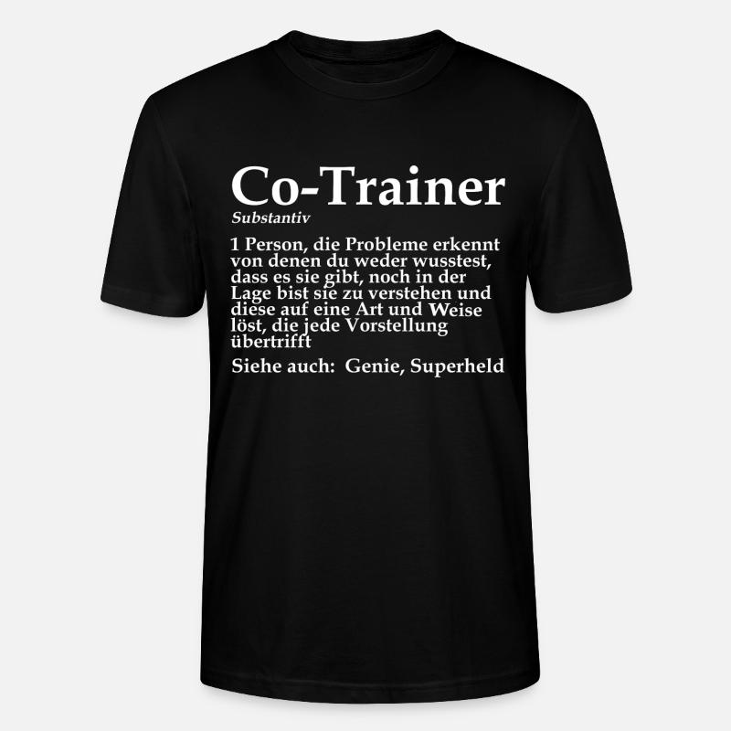Co-Trainer Sport Assistenztrainer Geschenk - Stanley/Stella Unisex Bio-T-Shirt CRAFTER - Schwarz