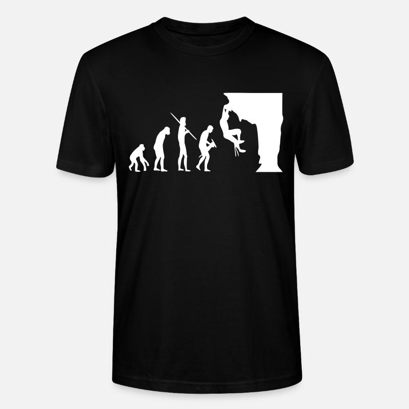 Climbing Evolution - Stanley/Stella Unisex Bio-T-Shirt CRAFTER - Schwarz