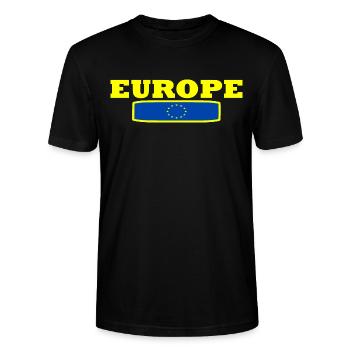 Europa - Stanley/Stella Unisex Bio-T-Shirt CRAFTER - Schwarz - Vorne - Alina (178cm) & Michal (187cm)