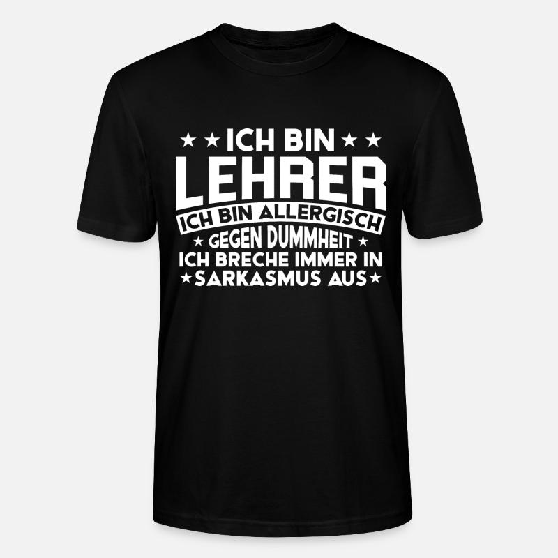 Lehrerin Lehrer Schule Lehrer Geschenk - Stanley/Stella Unisex Bio-T-Shirt CRAFTER - Schwarz