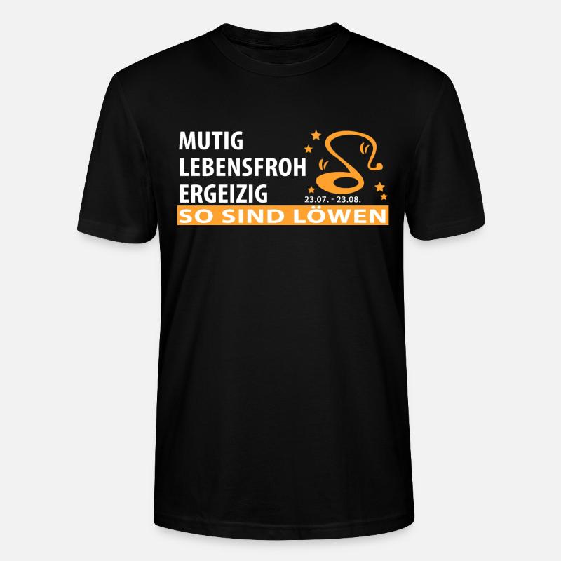 Sternzeichen Löwe - Eigenschaften - Stanley/Stella Unisex Bio-T-Shirt CRAFTER - Schwarz