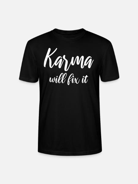 Karma wants fix it - Stanley/Stella CRAFTER Unisex Organic T-Shirt - black