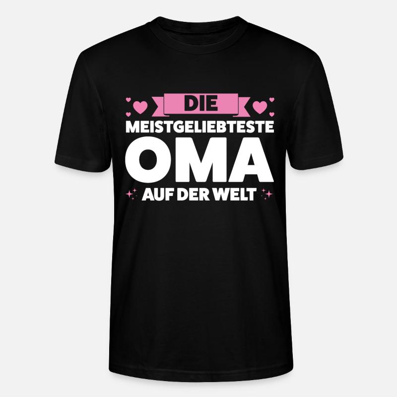 Oma Großmutter Großmütter Geschenk - Stanley/Stella Unisex Bio-T-Shirt CRAFTER - Schwarz