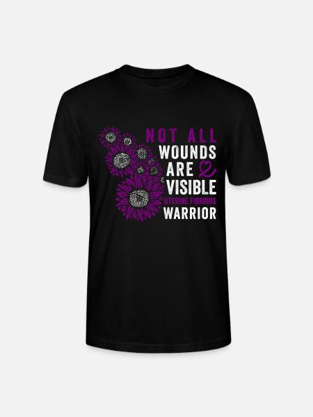 bewusstseGebärmutterfibroid-Kriegerin Unsichtbarer - Stanley/Stella Unisex Bio-T-Shirt CRAFTER - Schwarz