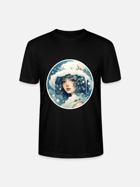 Wintermädchen - Stanley/Stella Unisex Bio-T-Shirt CRAFTER - Schwarz