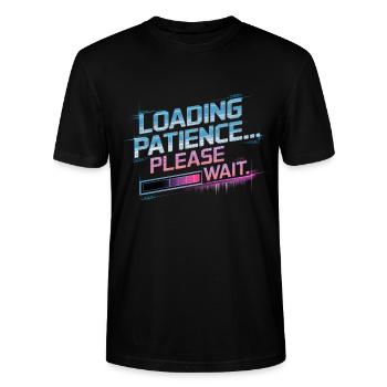 Loading Patience Gamer & Nerds Geschenk - Stanley/Stella Unisex Bio-T-Shirt CRAFTER - Schwarz - Vorne - Alina (178cm) & Michal (187cm)