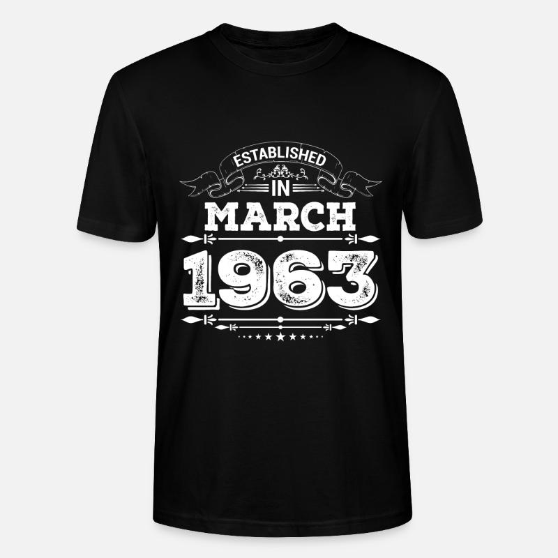 Créée en Mars 1963 - T-shirt bio CRAFTER Stanley Stella Unisexe - noir
