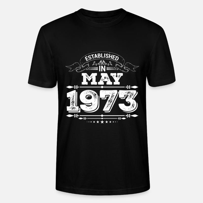 Fondée mai 1973 - T-shirt bio CRAFTER Stanley Stella Unisexe - noir