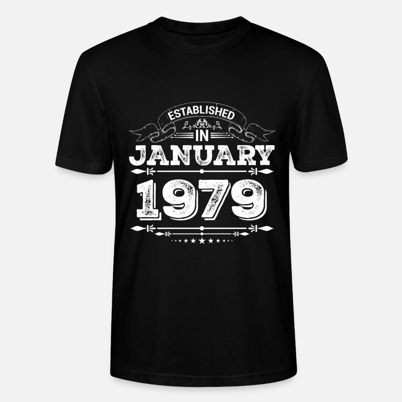 Fondée en Janvier 1979 - T-shirt bio CRAFTER Stanley Stella Unisexe - noir