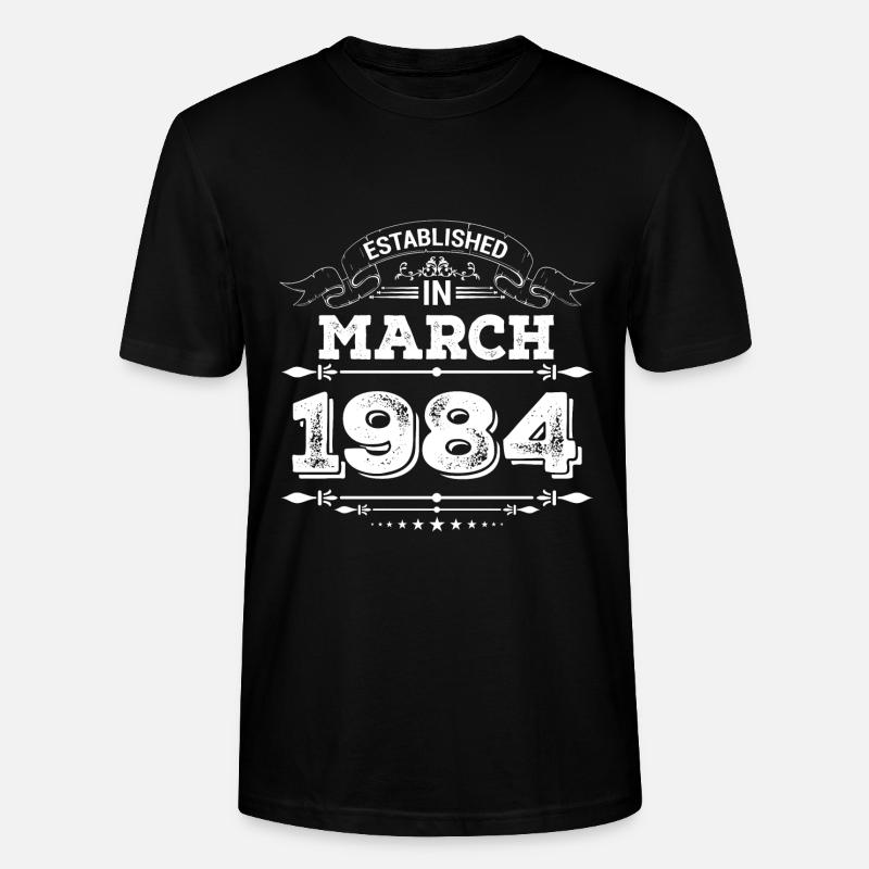 Established in March 1984 - Stanley/Stella Unisex Bio-T-Shirt CRAFTER - Schwarz