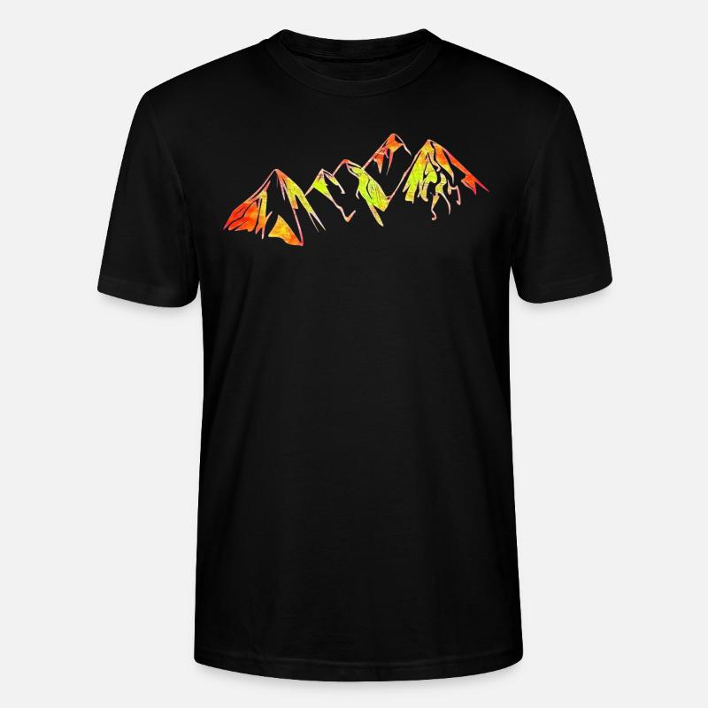 Bunte Bergkette - Stanley/Stella Unisex Bio-T-Shirt CRAFTER - Schwarz