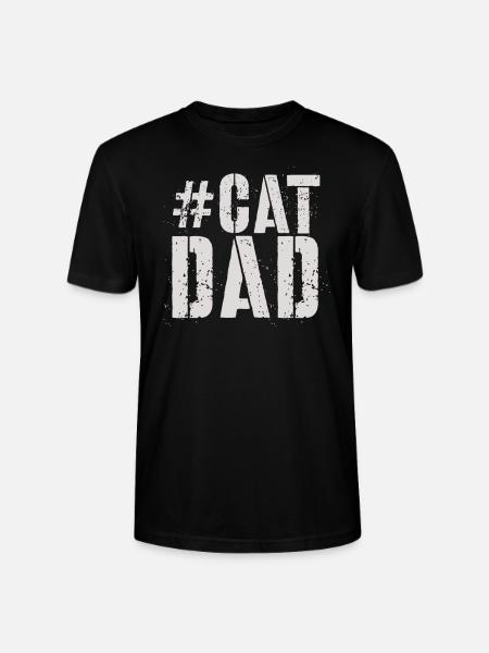 Cat Dad - Stanley/Stella CRAFTER Unisex Organic T-Shirt - black