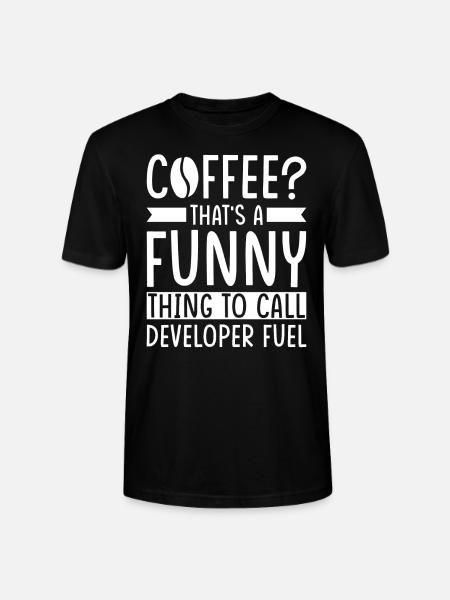 Developer Coffee Slogan Software Developer - Stanley/Stella CRAFTER Unisex Organic T-Shirt - black