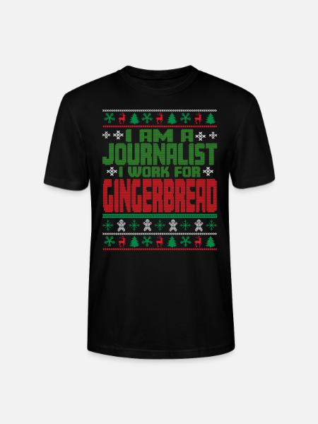 Journalist Christmas Quote - Stanley/Stella CRAFTER Unisex Organic T-Shirt - black