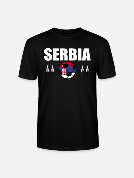 Serbia Football - Stanley/Stella CRAFTER Unisex Organic T-Shirt - black
