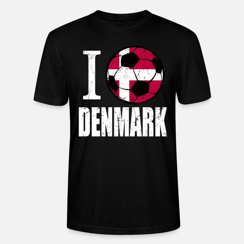 Danemark Football - T-shirt bio CRAFTER Stanley Stella Unisexe - noir