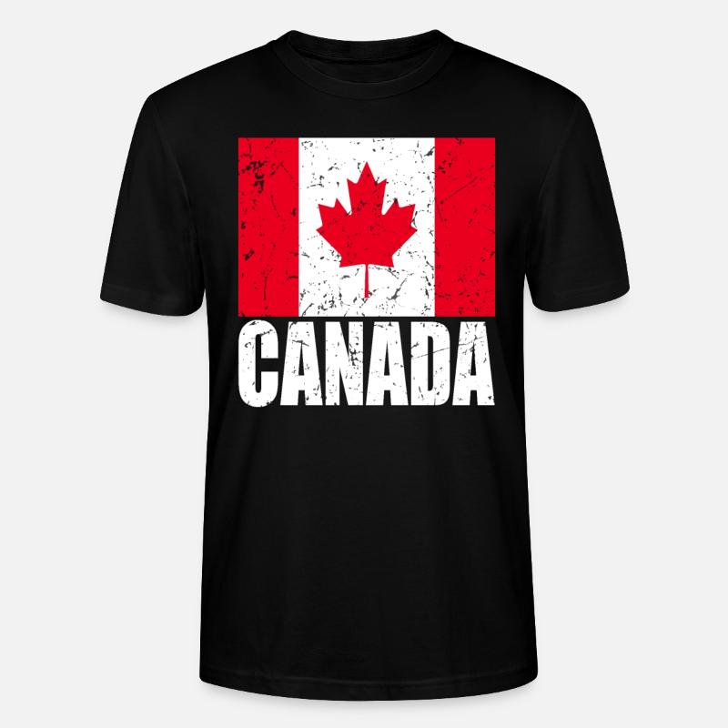 Drapeau du Canada - T-shirt bio CRAFTER Stanley Stella Unisexe - noir