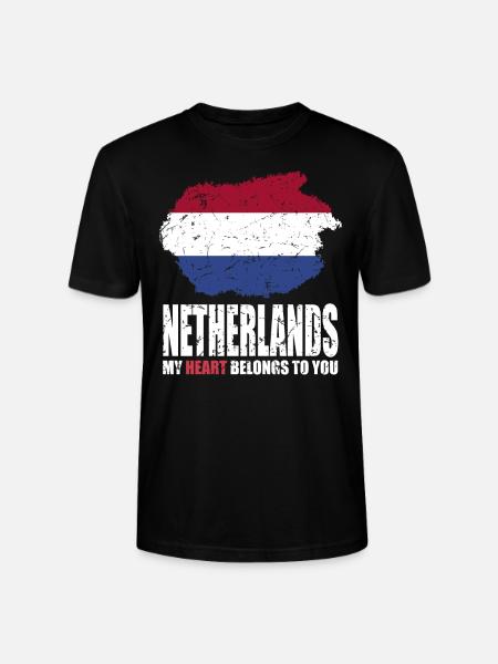 Netherlands flag - Stanley/Stella CRAFTER Unisex Organic T-Shirt - black