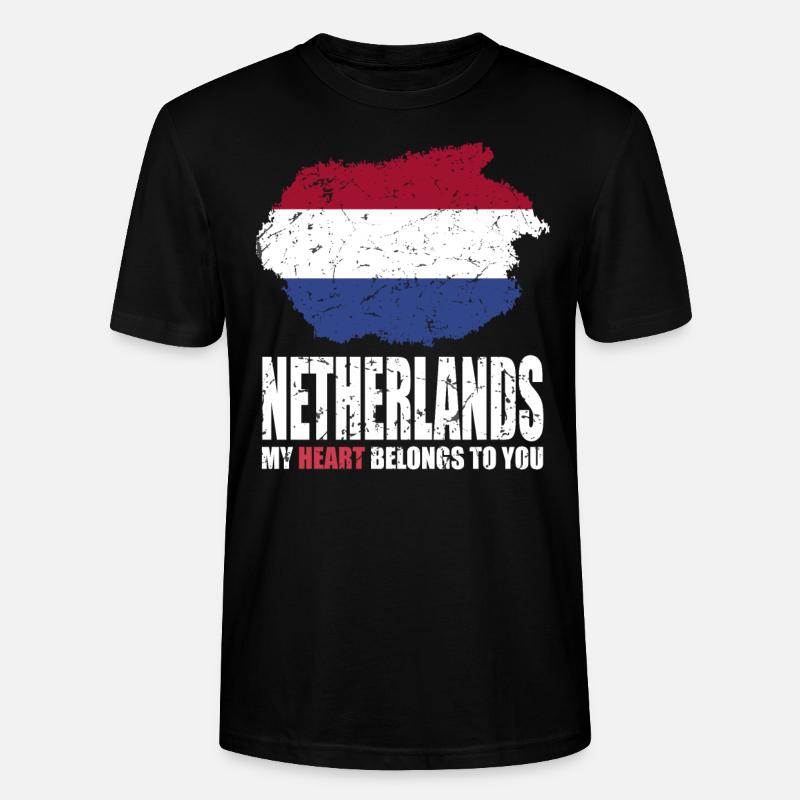 Drapeau des Pays-Bas - T-shirt bio CRAFTER Stanley Stella Unisexe - noir