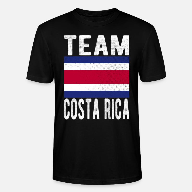 Drapeau du Costa Rica - T-shirt bio CRAFTER Stanley Stella Unisexe - noir