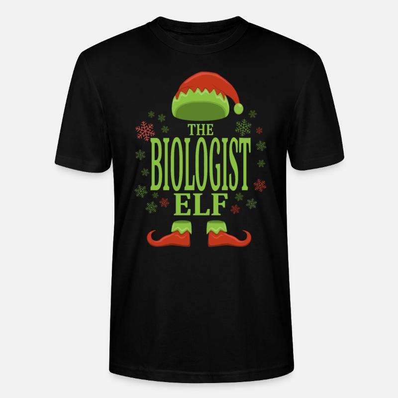 Biologiste Elfe de Noël - T-shirt bio CRAFTER Stanley Stella Unisexe - noir
