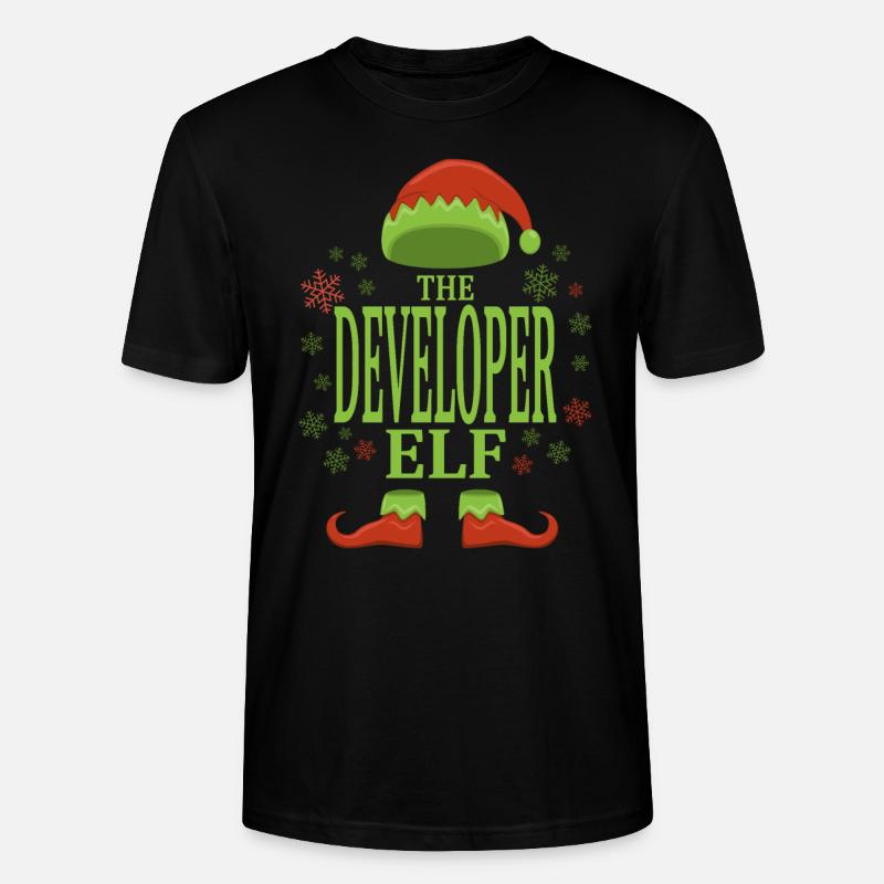 Softwareentwickler Weihnachtself - Stanley/Stella Unisex Bio-T-Shirt CRAFTER - Schwarz