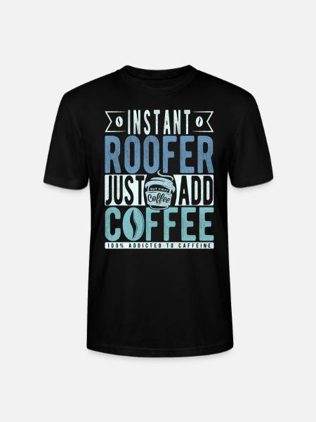 Roofer coffee saying - Stanley/Stella CRAFTER Unisex Organic T-Shirt - black