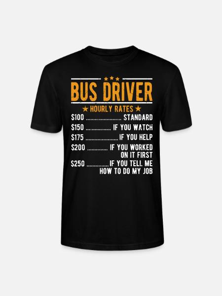 Bus driver hourly wage - Stanley/Stella CRAFTER Unisex Organic T-Shirt - black