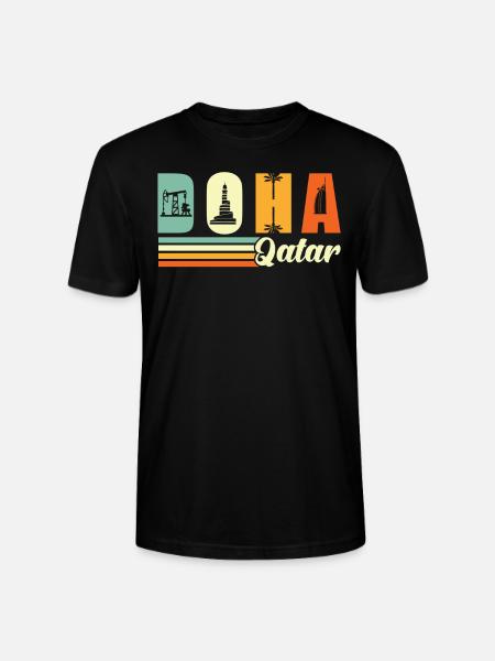 Doha-qatar souvenir - Stanley/Stella CRAFTER Unisex Organic T-Shirt - black