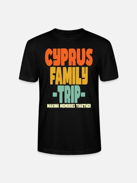 Cyprus Family Trip Holidays - Stanley/Stella CRAFTER Unisex Organic T-Shirt - black
