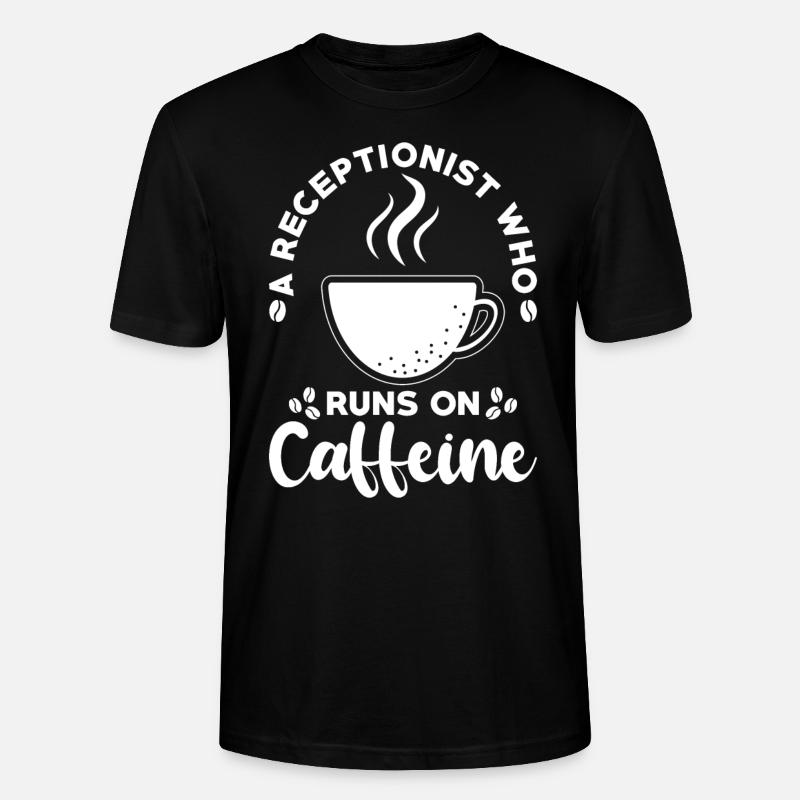 Réceptionniste Cadeau Café réceptionniste - T-shirt bio CRAFTER Stanley Stella Unisexe - noir