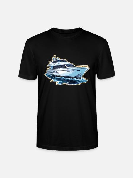 Yacht Motorboat - Stanley/Stella CRAFTER Unisex Organic T-Shirt - black